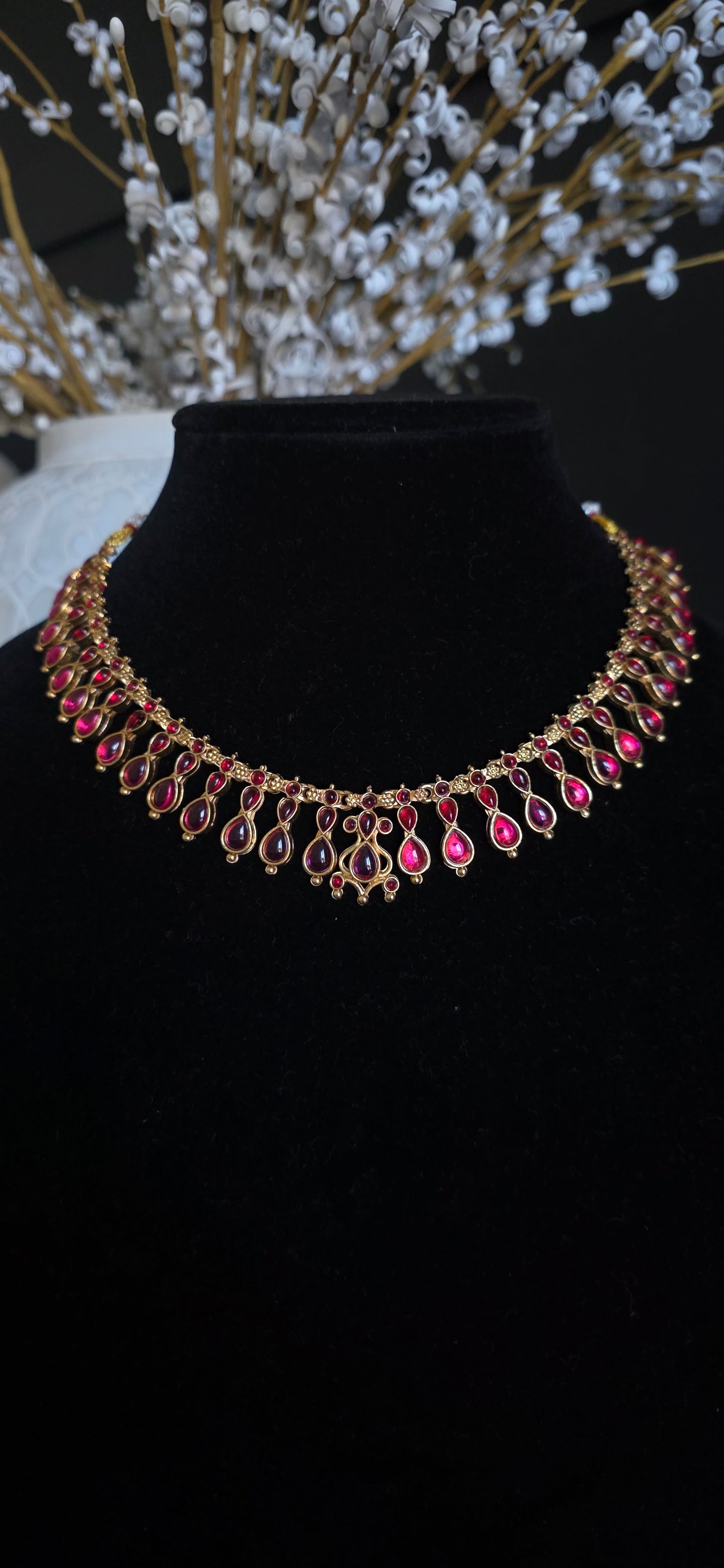 Ruby Raindrop Choker