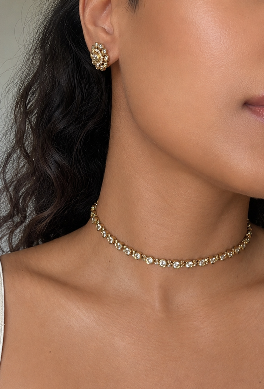 Golden Glow Tennis Choker Set