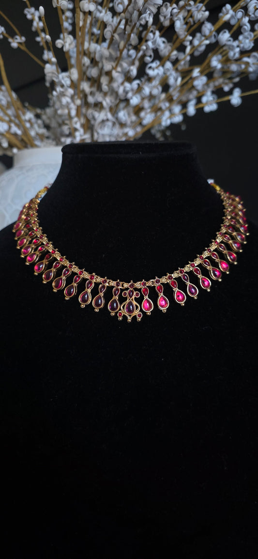 Ruby Raindrop Choker