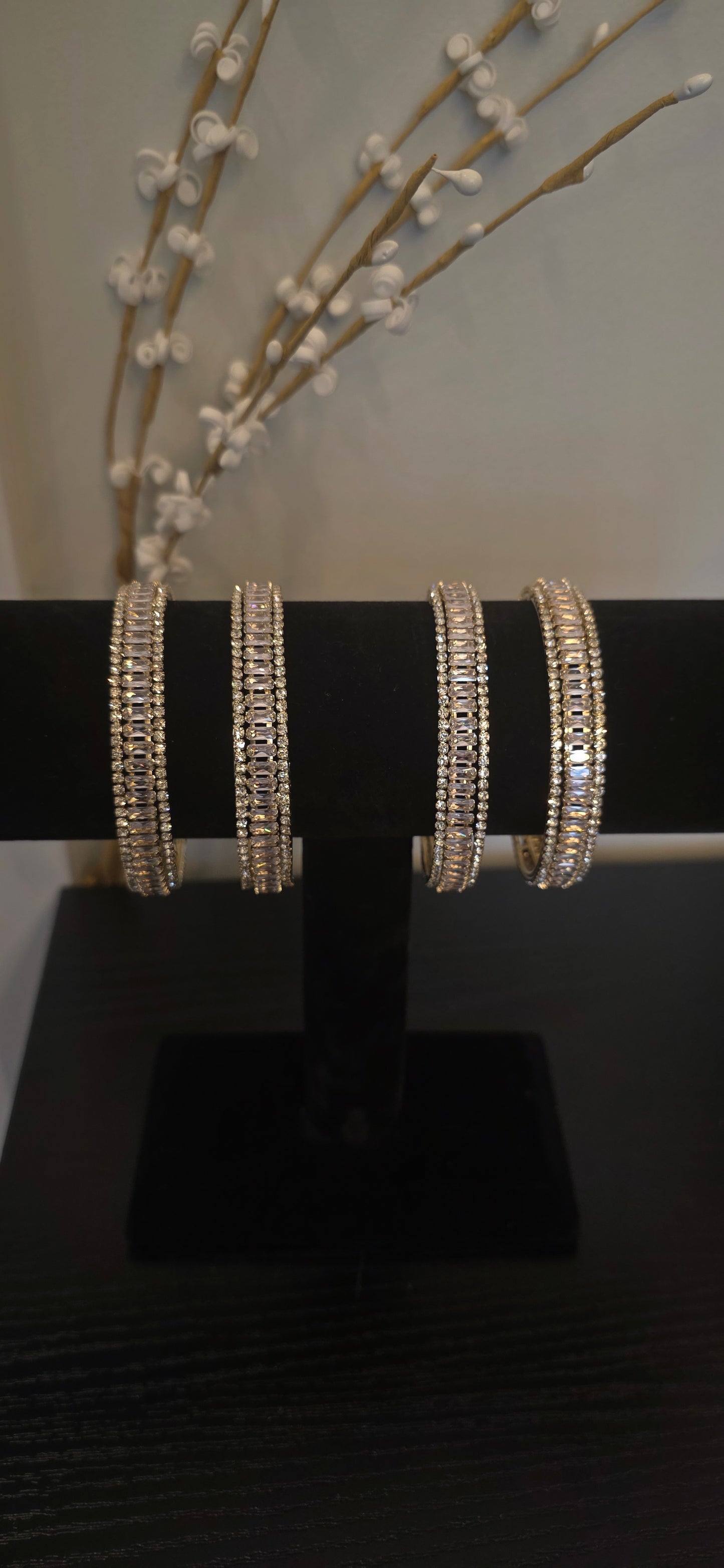 Diamond Glow Statement Bangles