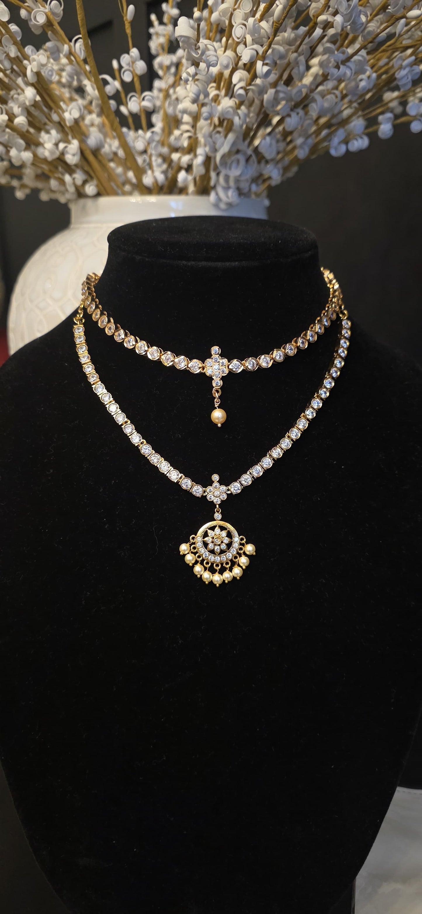 Golden Reverie Crystal Pearl Duo
