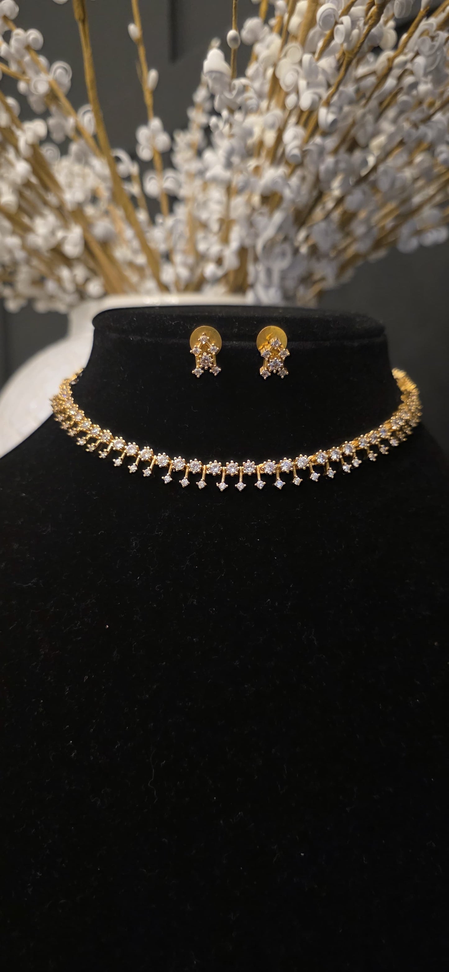 Celestial Sparkle Necklace & Earrings Set