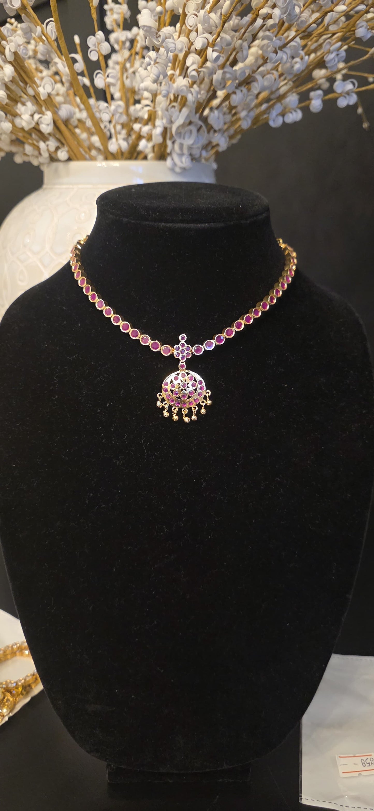 Ruby Charm Pendant Necklace