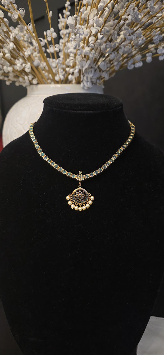 Emerald Pearl Heritage Pendant Necklace