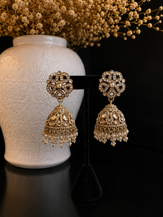Pearl Noor Jhumkas