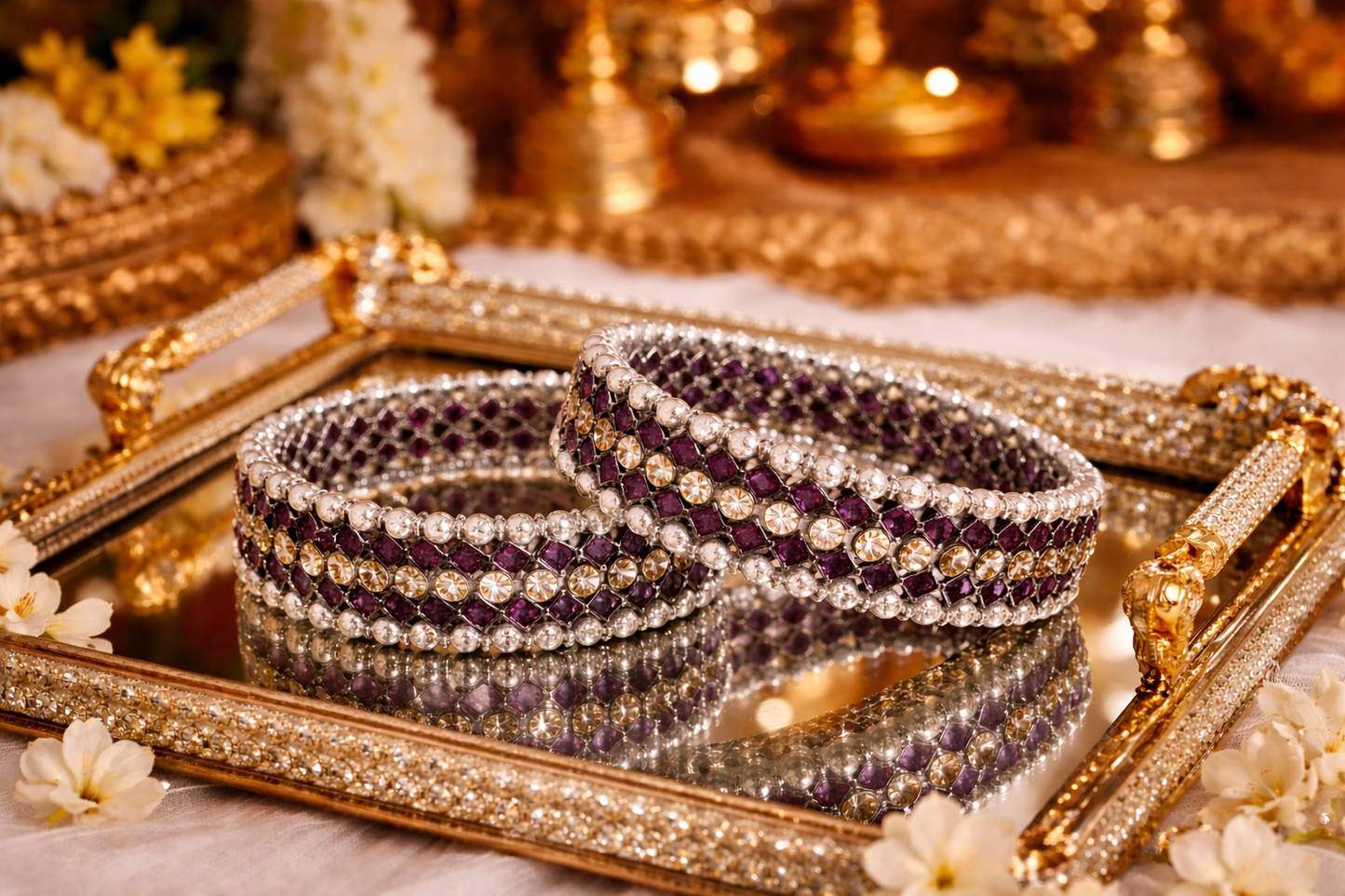 Royal Amethyst Sparkle Bangles