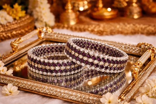 Royal Amethyst Sparkle Bangles