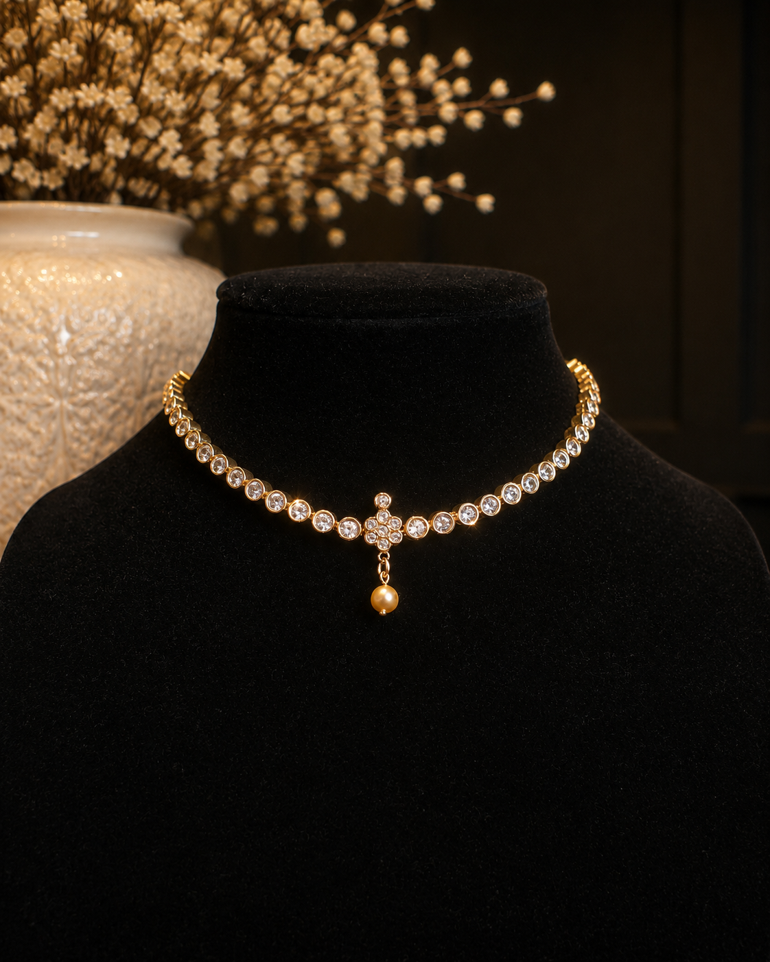 Pearl Blossom Sparkle Choker